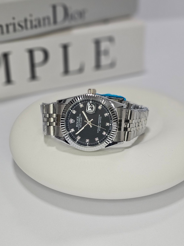ست ساعت مچی مردانه و زنانه رولکس ROLEX صفحه مشکی