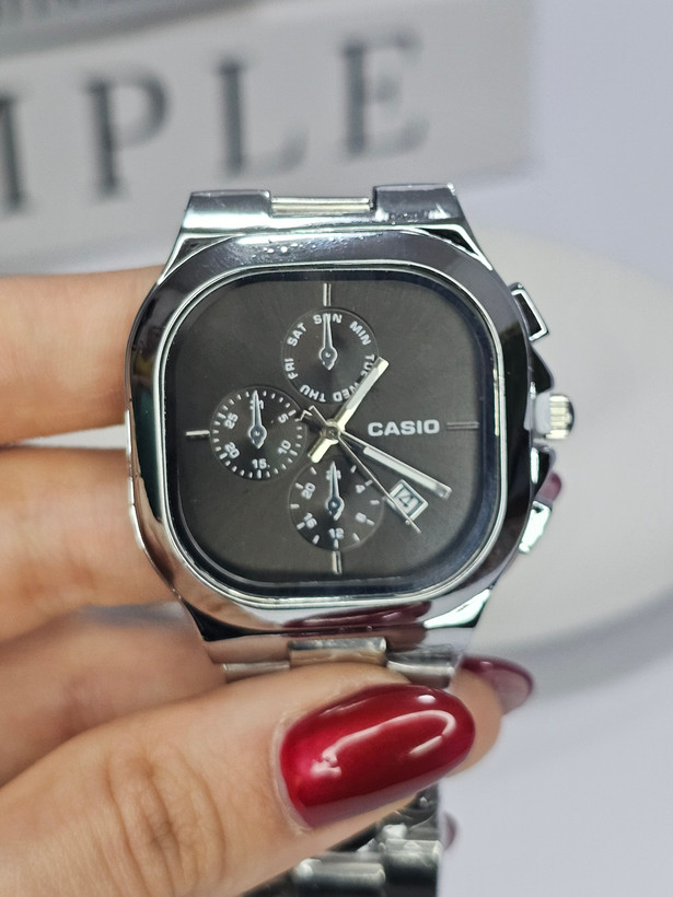 ساعت مچی صفحه مربع مردانه کاسیو CASIO مشکی